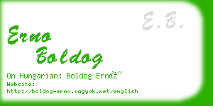 erno boldog business card